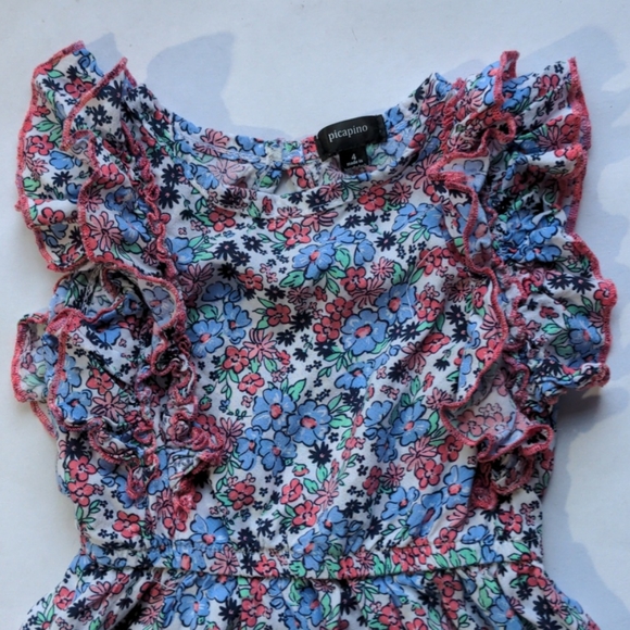 4T Floral Dress Picapino - Picture 3 of 10